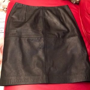 Leather lambskin skirt